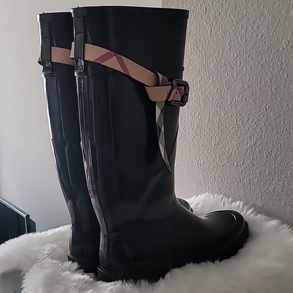 🖤🤎Burberry Kenyon Nova Belt Rain Boots Sz11 / 41🤎🖤 - Picture 6 of 10